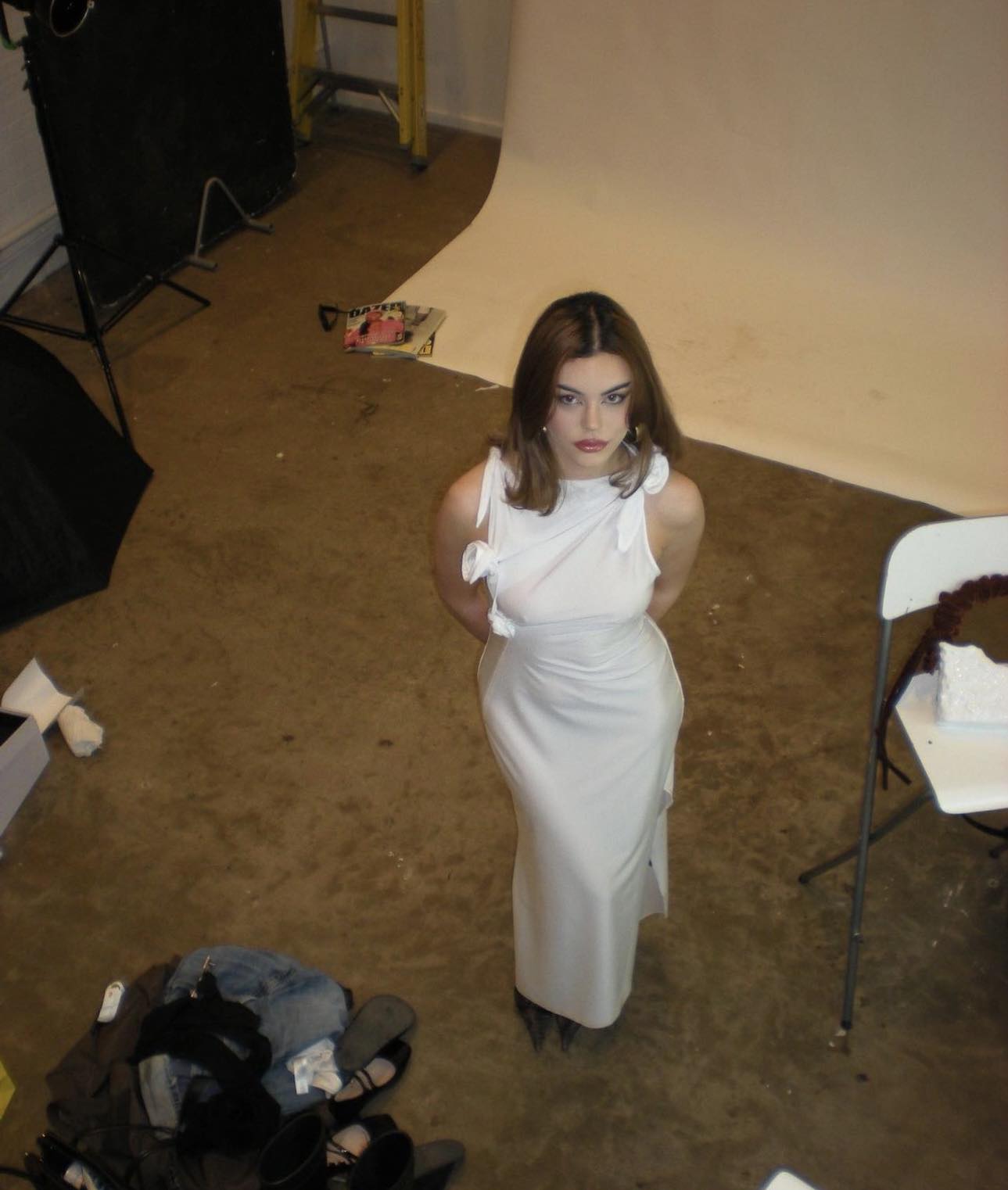 Coperni Asymmetric Flower Gown