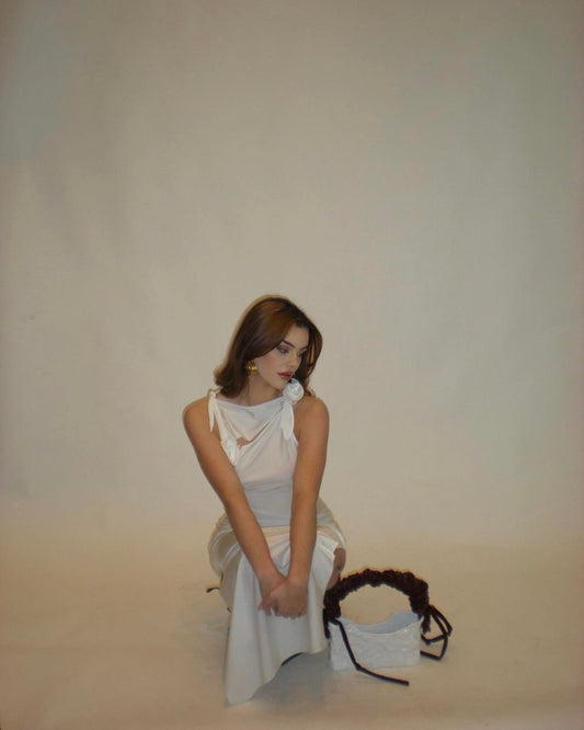 Coperni Asymmetric Flower Gown