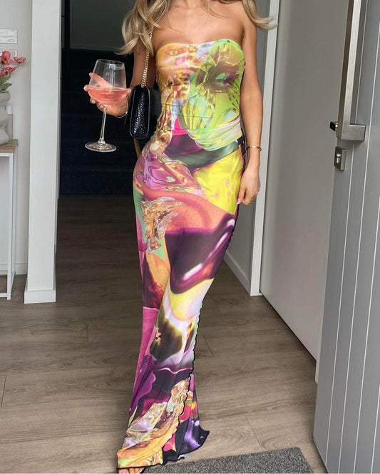 AUNÉ Dawana Cowl Maxi Dress