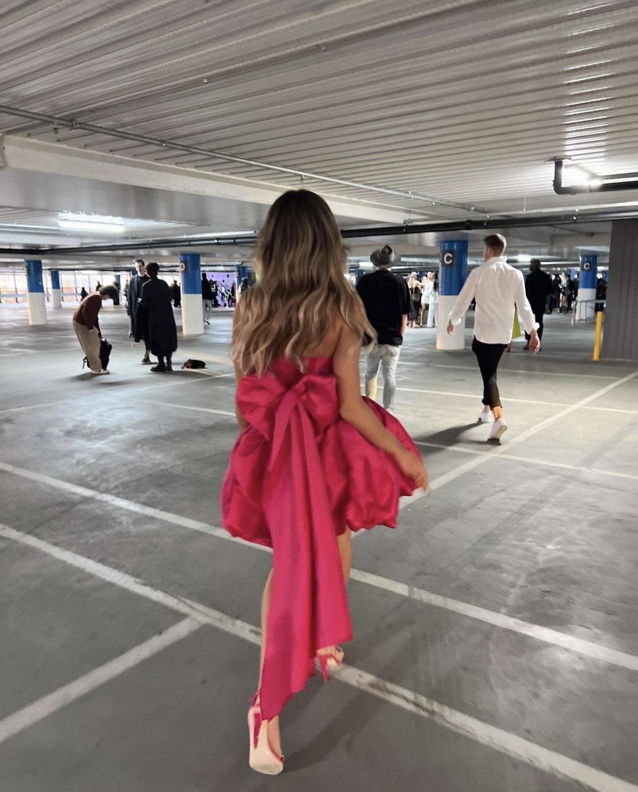 Aje. Piacere Bubble Hem Mini Dress