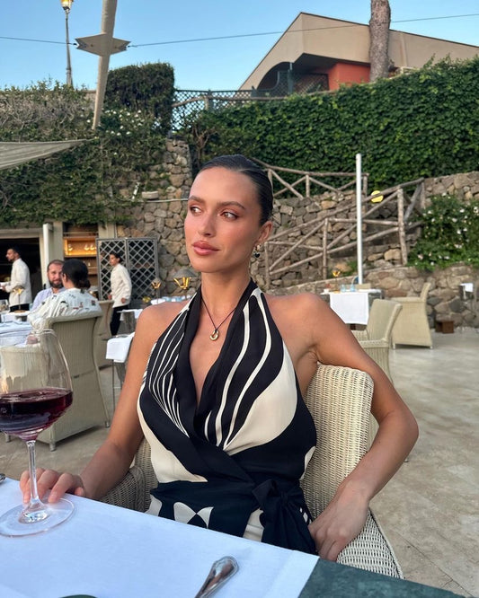 SIR. Realisme Wrap Halter Mini Dress