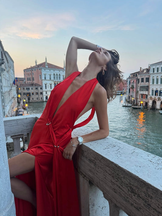 Misha Harlow Satin Dress