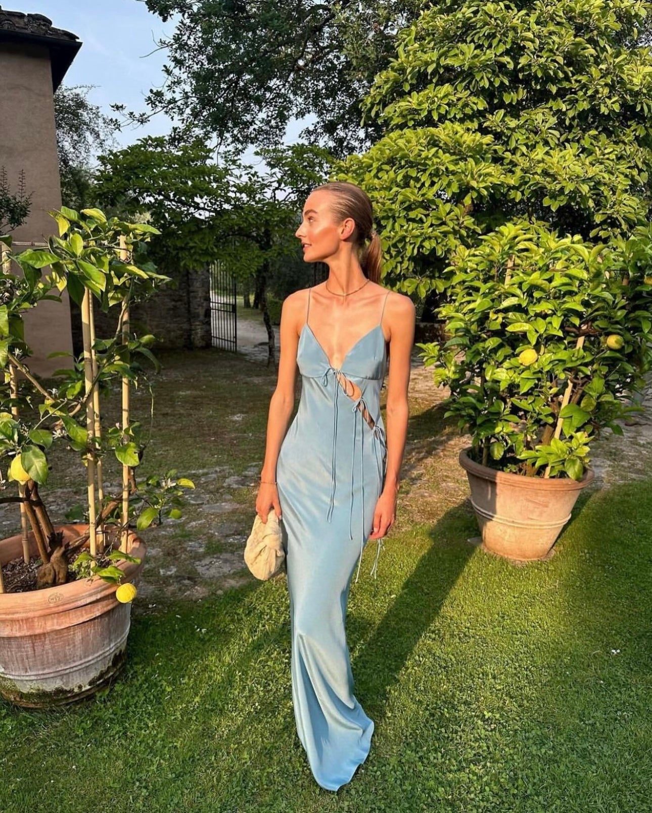 Christopher Esber Slope Tie Silk Dress