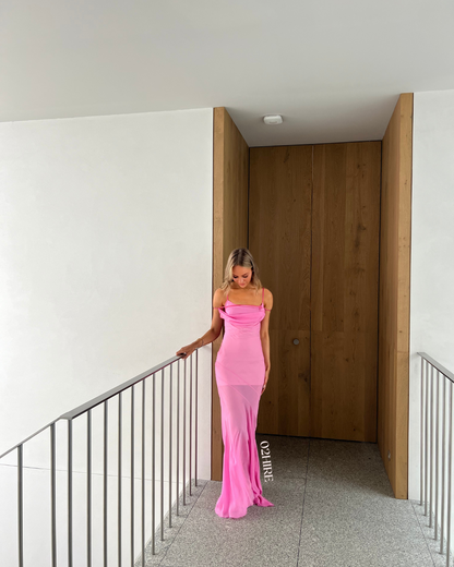 Jacquemus La Robe Draggiu Draped Maxi Dress