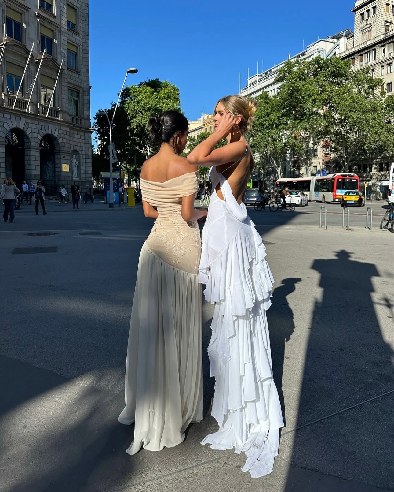 Cherie Mia Off Shoulder Maxi Gown
