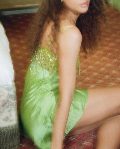 Asta Resort Yasmin Hand Beaded Mini Dress