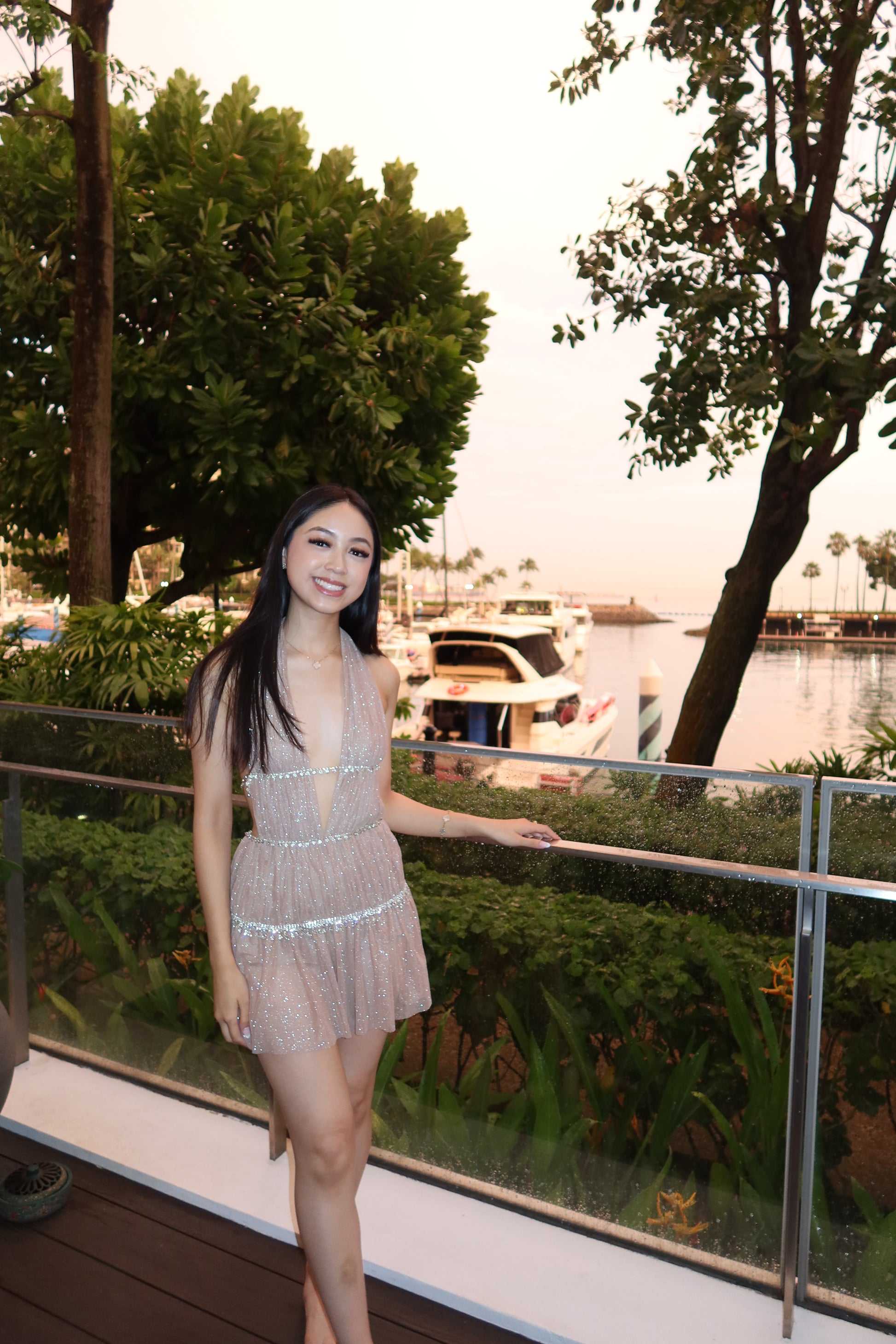 mirror palais venus mini dress Mirror Palais Venus Starlite Mini Dress in Diamond Sand