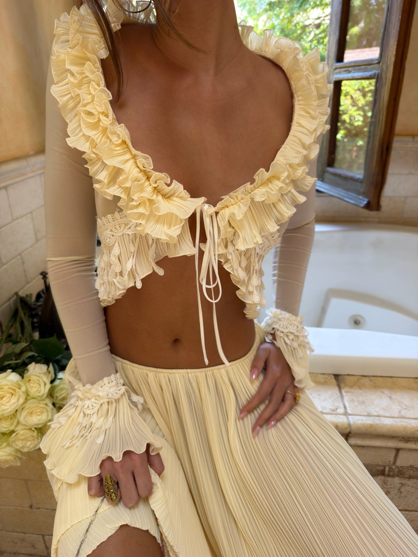 Mali Marea Belissima Long Sleeve Top + Maxi Skirt