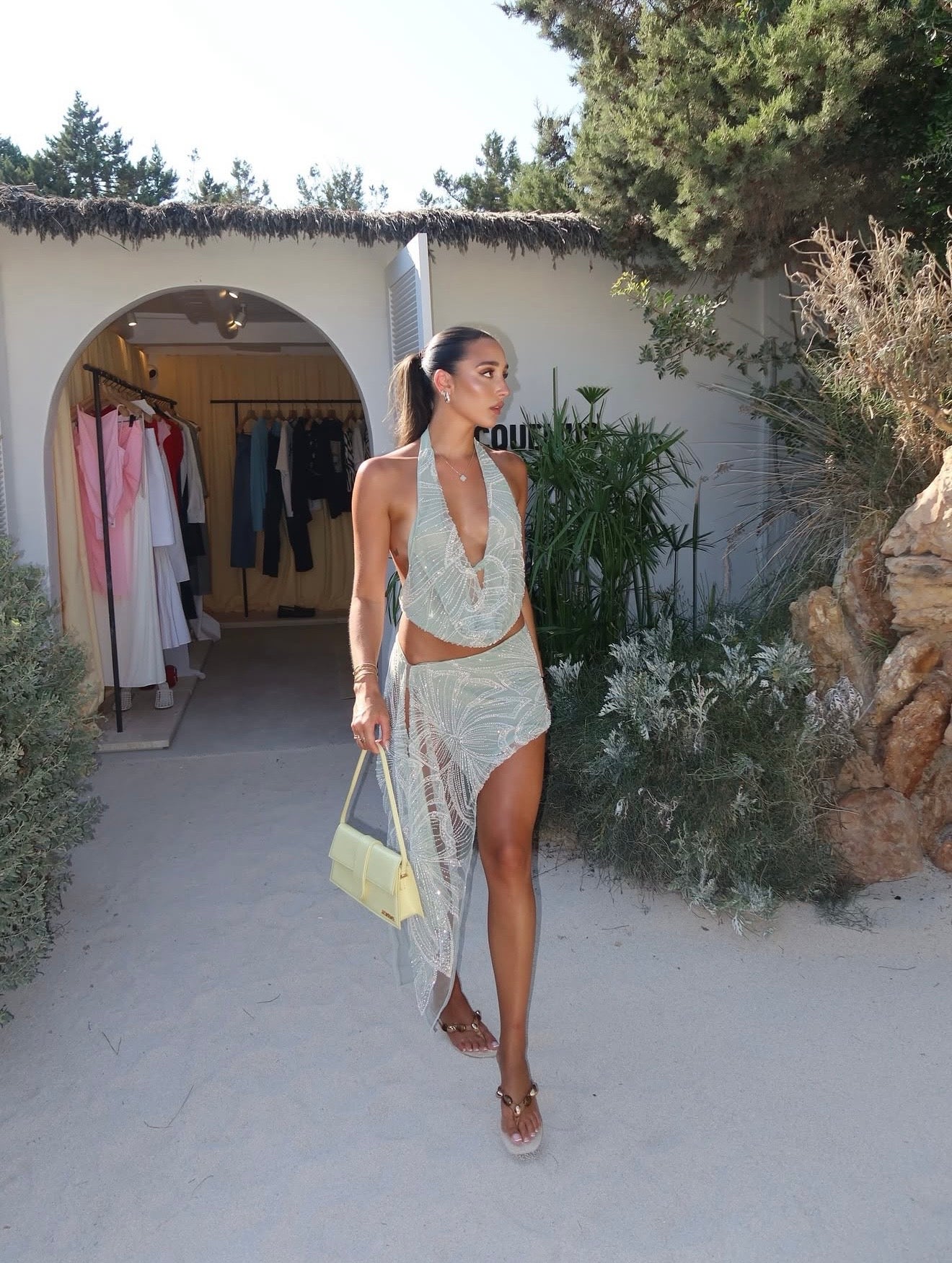 Into Gaia Embellished Top + Skirt