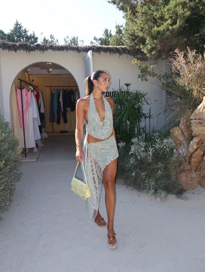 Into Gaia Embellished Top + Skirt