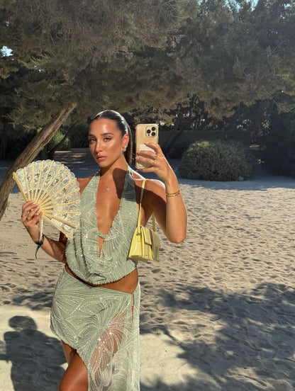 Into Gaia Embellished Top + Skirt