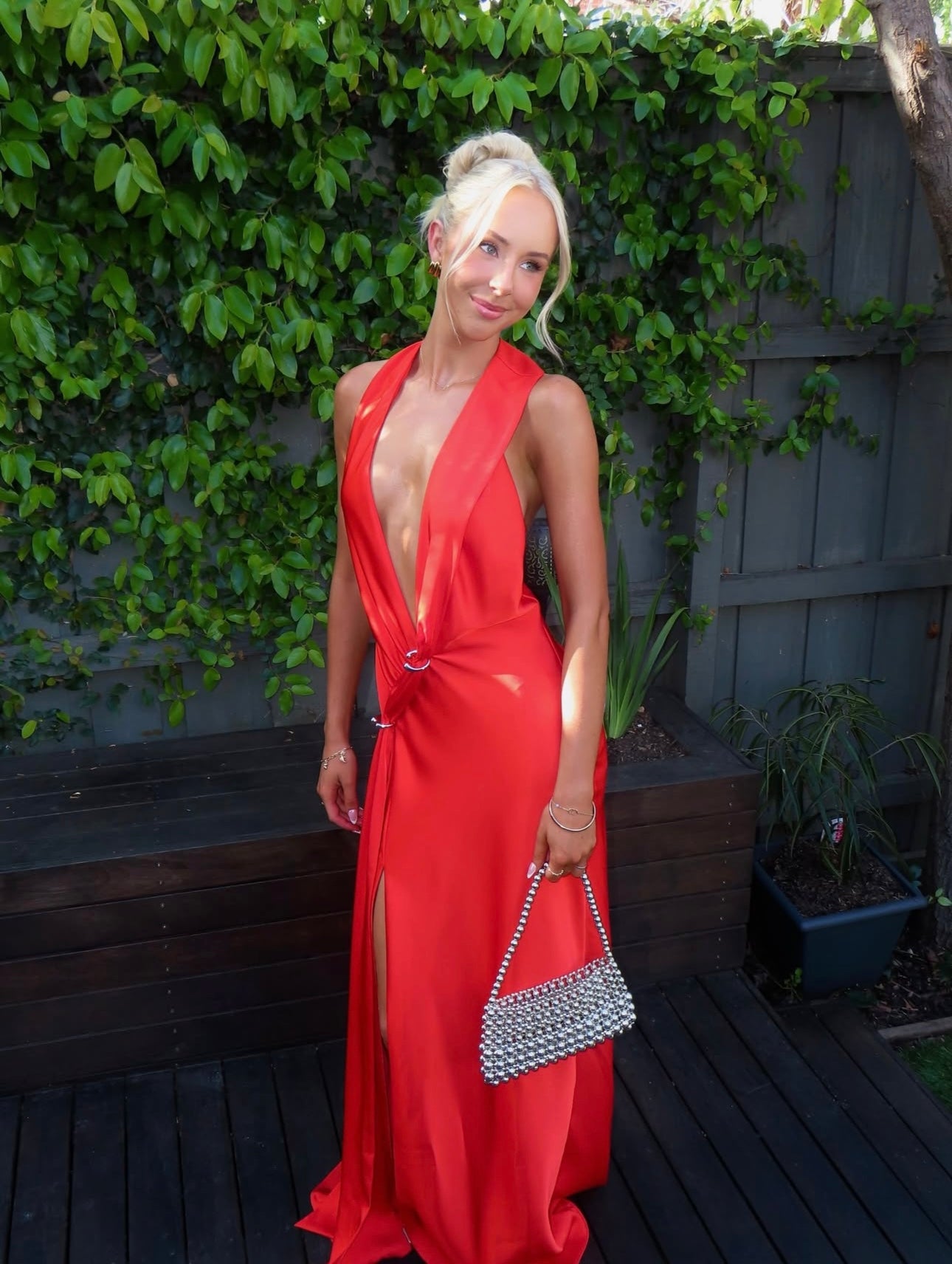 Misha Harlow Satin Dress