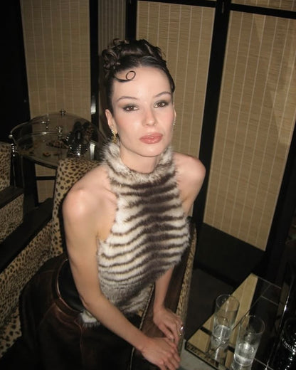 Fancì Club White Claw Halterneck Top + Isla Mini Shorts