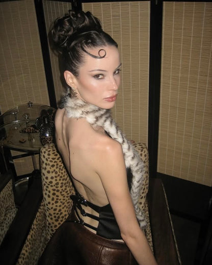 Fancì Club White Claw Halterneck Top + Isla Mini Shorts