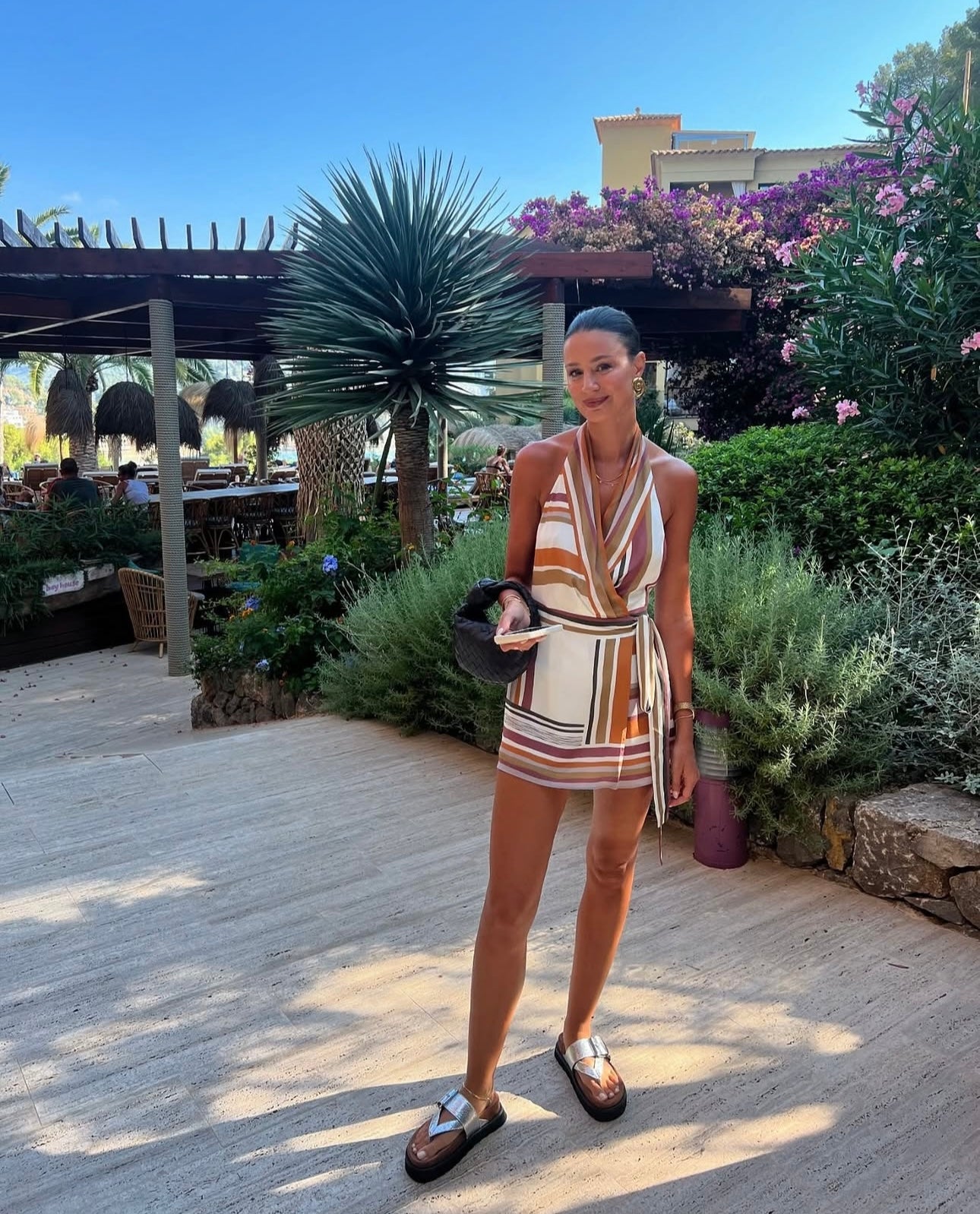 SIR. Caprera Wrap Halter Mini Dress