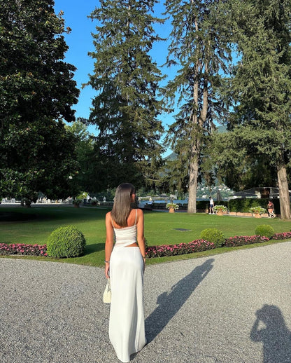 christopher esber contrast sheer panel dress NEW IN Christopher Esber Contrast Sheer Panel Maxi Dress in Brown || HIRE: $200 || In Size 6 Spotted on @stephmcgrath