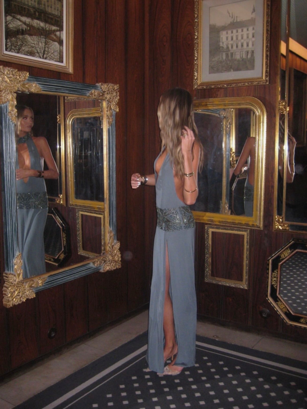 Jaded London Odara Hand Beaded Maxi Dress