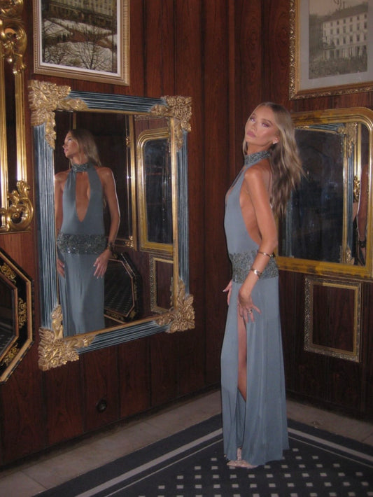 Jaded London Odara Hand Beaded Maxi Dress