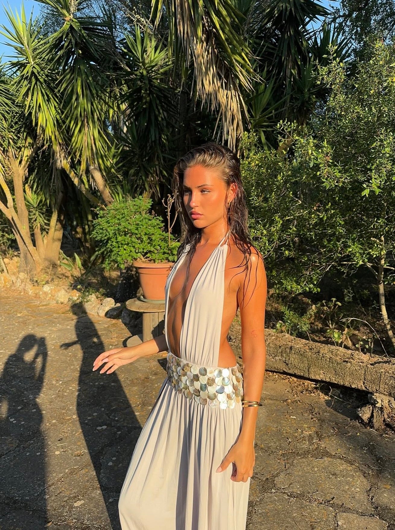 Jaded London Oryx Maxi Dress with Shells