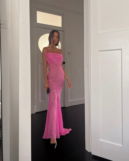 Jacquemus La Robe Draggiu Draped Maxi Dress